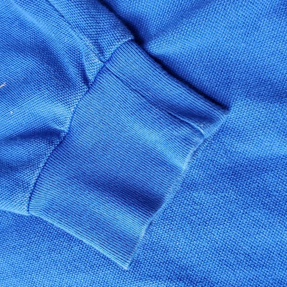 Ralph Lauren Hooded Polo Big Logo Embroidered Long Sleeve Men Blue  Size L - Picture 5 of 8